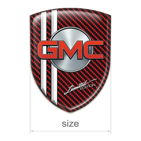 GMC Emblem Exterior Red carbon with White Stripes 