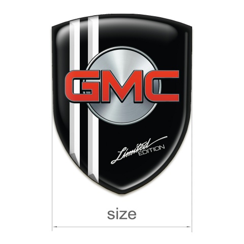 GMC Resin Sticker Black with White Stripes type 
