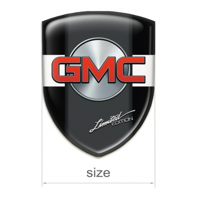 GMC Logo Emblem Black with White Ribbon Model 