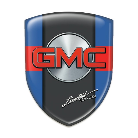 GMC Domed Emblem Blue with Red Tape Pattern 