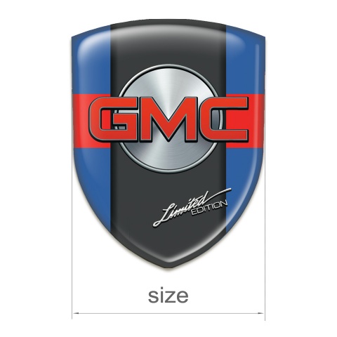 GMC Domed Emblem Blue with Red Tape Pattern 