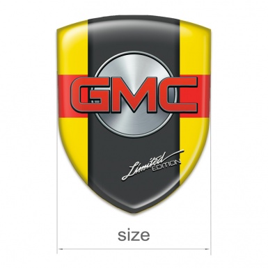GMC Domed Emblem Yellow with Red Tape Pattern