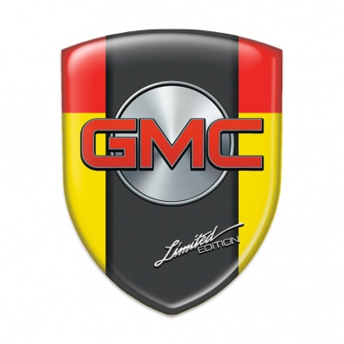 GMC Domed Emblem Yellow Red pattern 