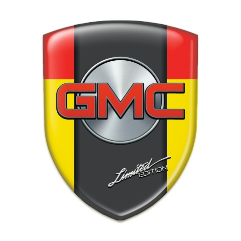 GMC Domed Emblem Yellow Red pattern 