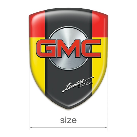 GMC Domed Emblem Yellow Red pattern 