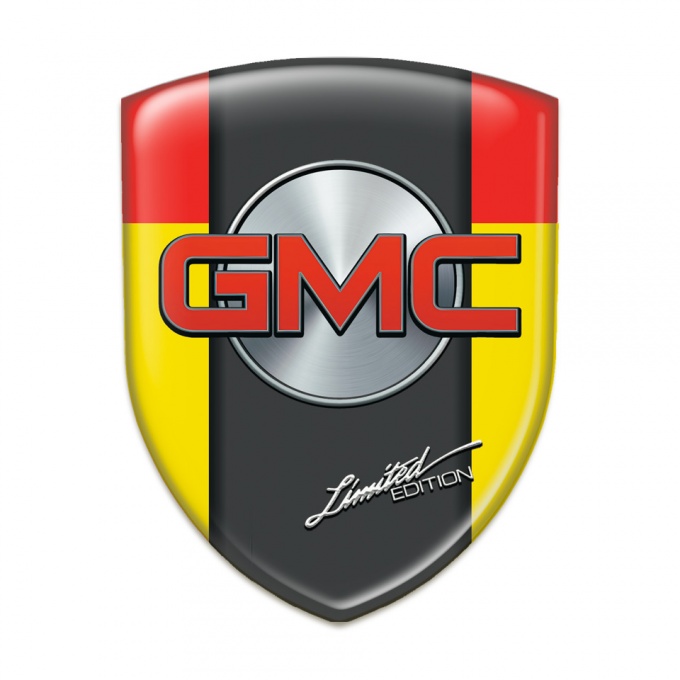 GMC Domed Emblem Yellow Red pattern 