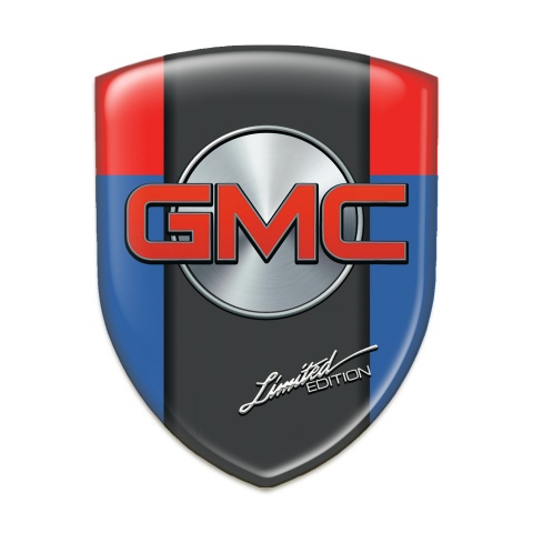 GMC Silicone Emblem Blue Red Pattern 