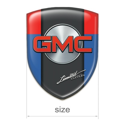 GMC Silicone Emblem Blue Red Pattern 