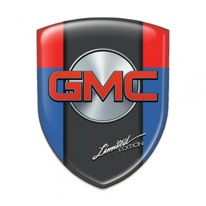 GMC Silicone Emblem Blue Red Pattern 