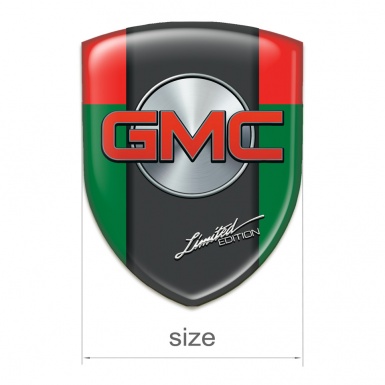 GMC Resin Sticker Green Red pattern 
