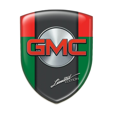GMC Resin Sticker Green Red pattern 