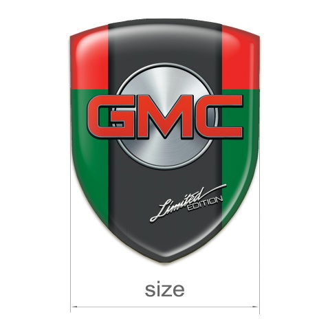 GMC Resin Sticker Green Red pattern 