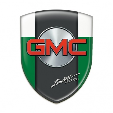 GMC 3D Gel Emblem Green White Pattern 