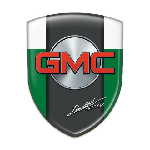 GMC 3D Gel Emblem Green White Pattern 