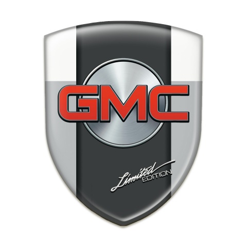 GMC Car Accessories Badge Grey White Pattern 