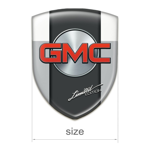 GMC Car Accessories Badge Grey White Pattern 