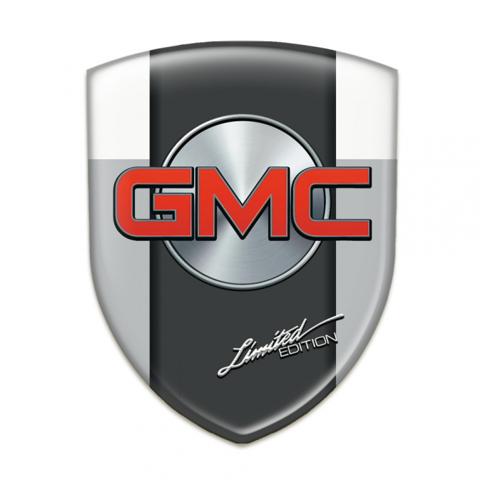 GMC Car Accessories Badge Grey White Pattern 
