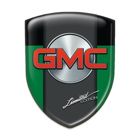 GMC Self Adhesive Car logo Emblem Green Black Pattern 