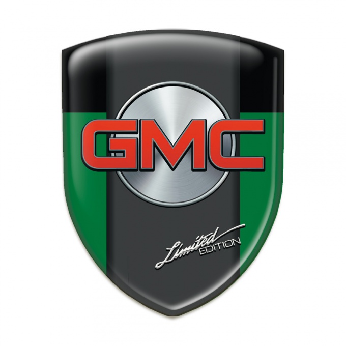 GMC Self Adhesive Car logo Emblem Green Black Pattern 
