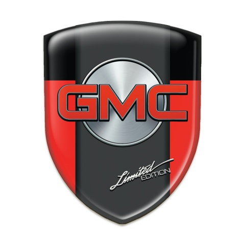 GMC Car Interior Badge Red Black Pattern Limited Edition Style 