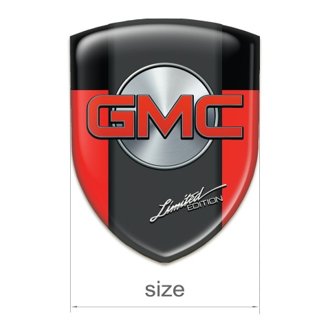 GMC Car Interior Badge Red Black Pattern Limited Edition Style 