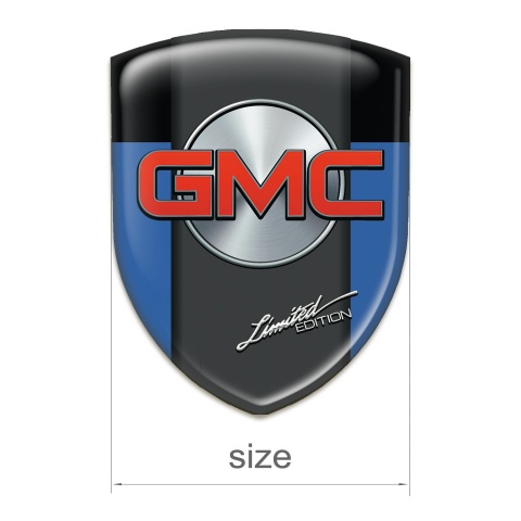 GMC Silicone Car Decal Badge Blue Black Pattern 