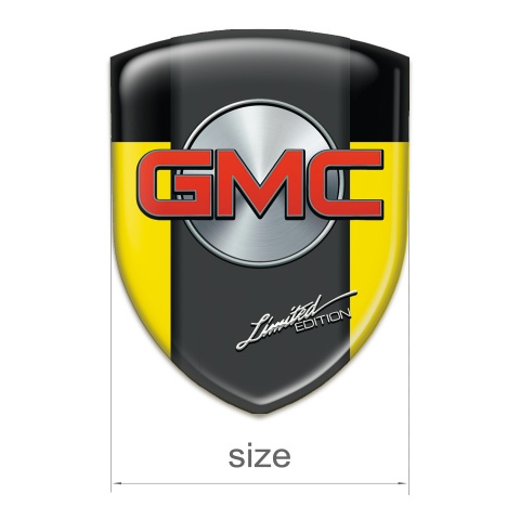 GMC Silicone Badge Yellow Black Pattern 