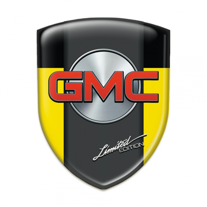 GMC Silicone Badge Yellow Black Pattern 