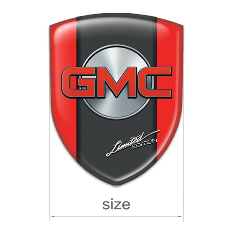 GMC Tuning Emblem Red Decoration Graphite Central Panel Srtyle 