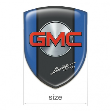 GMC Self Adhesive Emblem Logo Blue Decoration Graphite Central Panel Style 