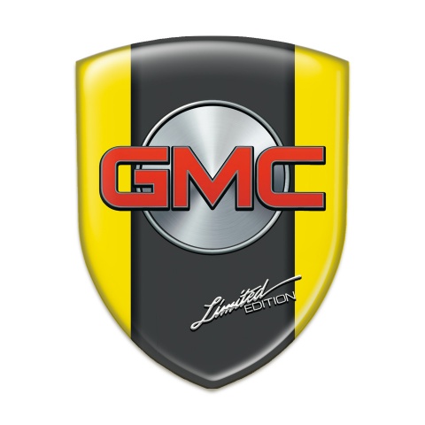 GMC Domed Emblem Yellow Decoration Graphite Central Panel 