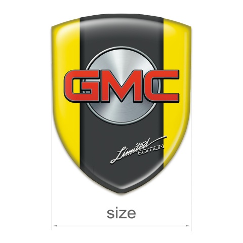 GMC Domed Emblem Yellow Decoration Graphite Central Panel 