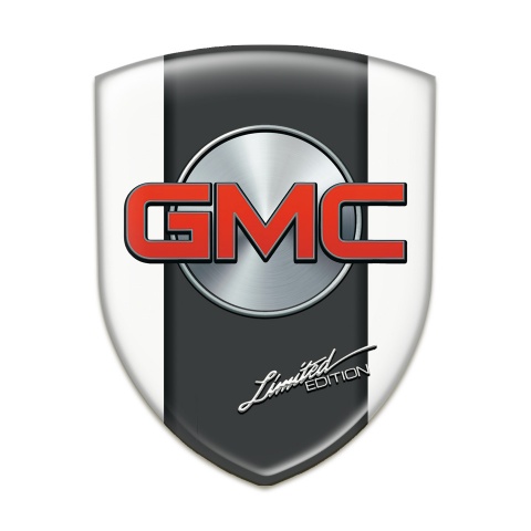 GMC Silicone Emblem White Decoration graphite Central Panel Style 