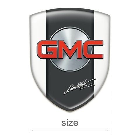 GMC Silicone Emblem White Decoration graphite Central Panel Style 
