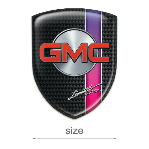 GMC Emblem Interior Black Base with Purple Band Design 