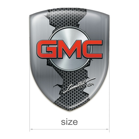 GMC Self Adhesive Car logo Emblem Torn Metal Effect 