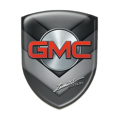 GMC Silicone Badge Black Grey V Shape Details Design 