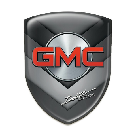 GMC Silicone Badge Black Grey V Shape Details Design 