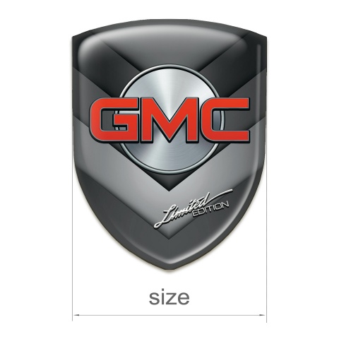 GMC Silicone Badge Black Grey V Shape Details Design 