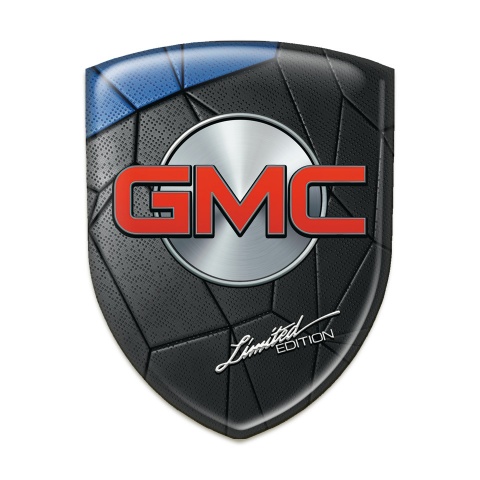 GMC Domed Emblem Blue Black Mosaic Effect 