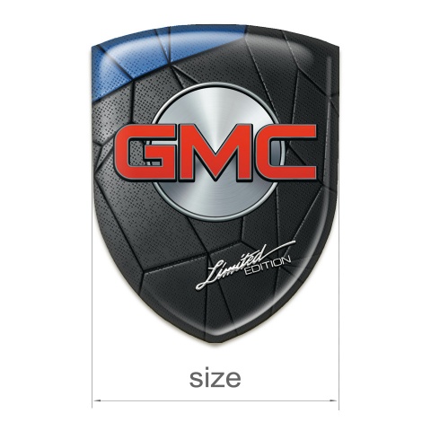 GMC Domed Emblem Blue Black Mosaic Effect 
