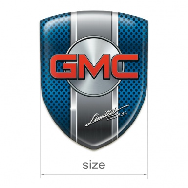 GMC 3D Gel Emblem Blue Mesh Design 
