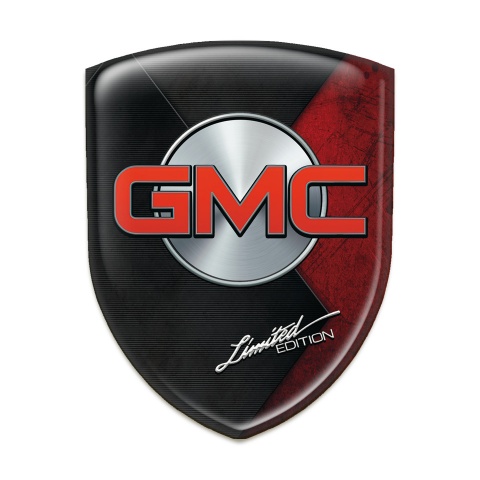 GMC Emblem Badge Logo Mixed Black Red Texture Design 