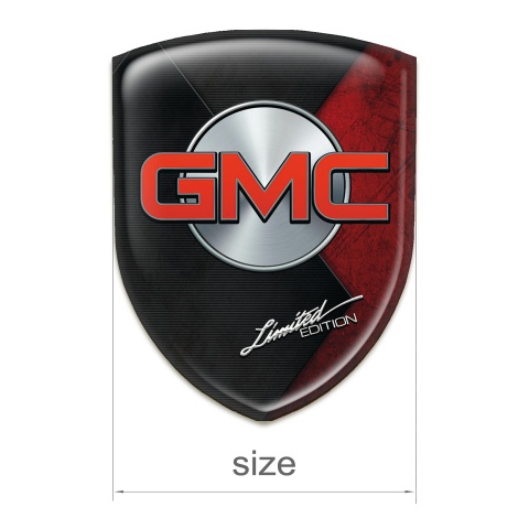 GMC Emblem Badge Logo Mixed Black Red Texture Design 