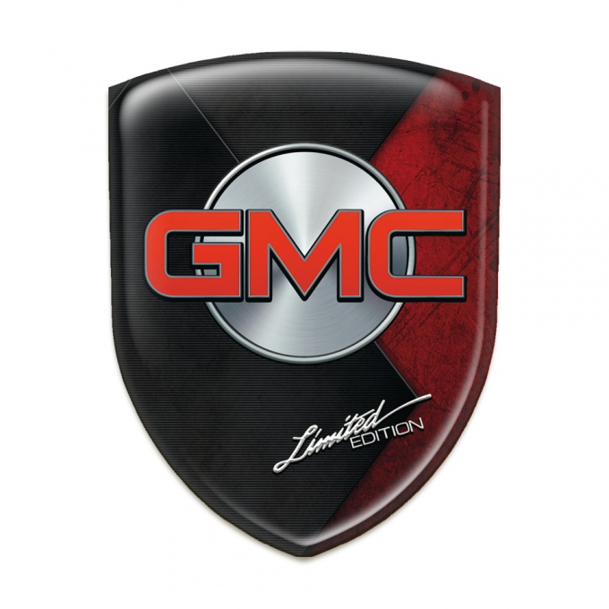GMC Emblem Badge Logo Mixed Black Red Texture Design 