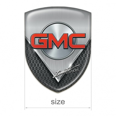 GMC Silicone Emblem Aluminium Sheet with Dark Mesh Style 