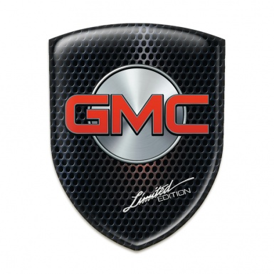 GMC 3D Gel Emblem Perforated base with Orange Shadow Effect 