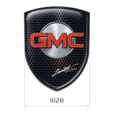GMC 3D Gel Emblem Perforated base with Orange Shadow Effect 