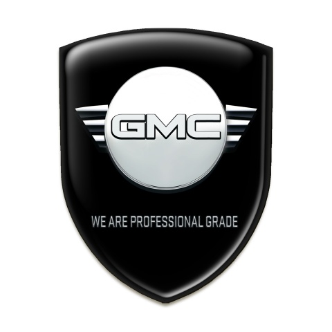 GMC Car Interior Badge Black Background and Round Logo 
