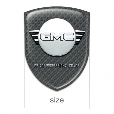 GMC Emblem Badge Logo Dark Grey Carbon and round Logo 